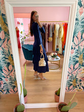 Load image into Gallery viewer, Abito Maxi Blu Navy Balze
