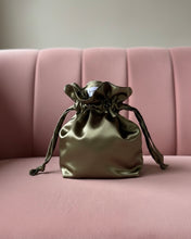 Load image into Gallery viewer, Olive Green Satin Candy Bag
