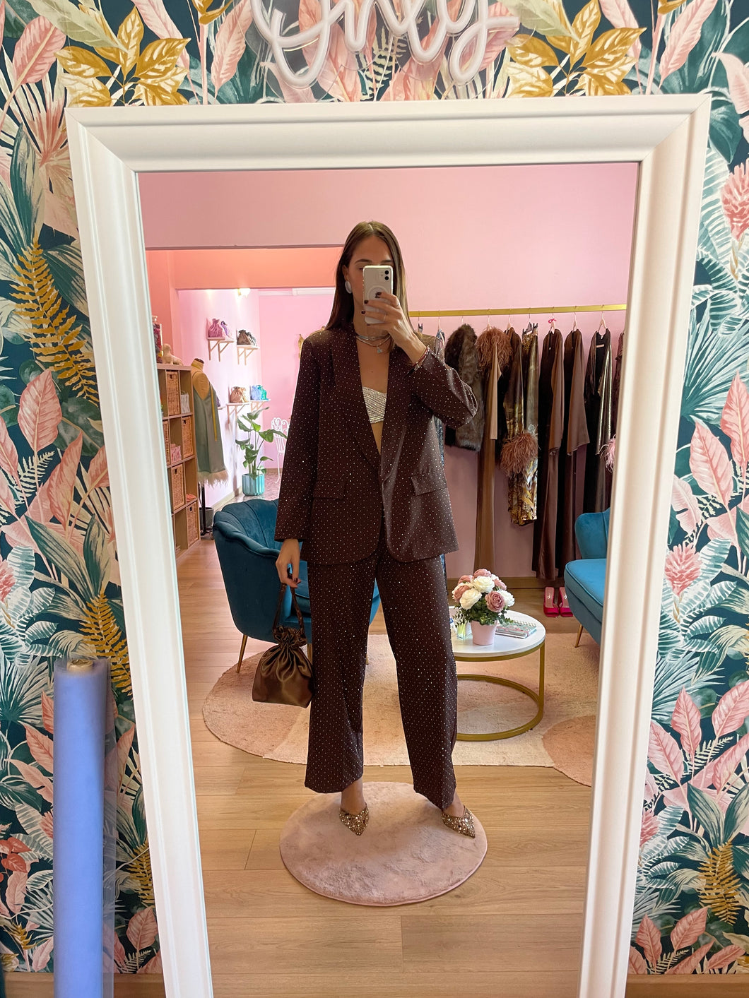 Tailleur Cioccolato Strass
