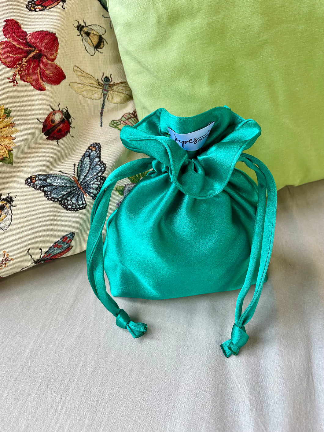 Candy Bag Raso Verde Smeraldo