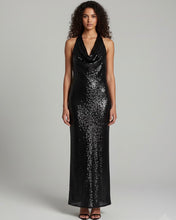 Carica l'immagine nel visualizzatore di Gallery, Abito Maxi Nero Paillettes
