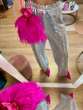 Carica l'immagine nel visualizzatore di Gallery, Pantalone Palazzo Paillettes Argento
