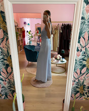 Load image into Gallery viewer, Tuta Maxi Satinata Azzurra
