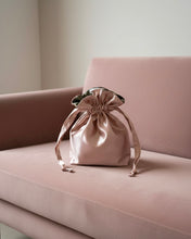 Load image into Gallery viewer, Pink and Green Satin Candy Bag
