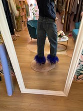 Carica l&#39;immagine nel visualizzatore di Gallery, Jeans Wide-Leg Piume Blu Elettrico

