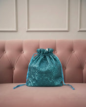 Load image into Gallery viewer, Turquoise Sequin Candy Bag
