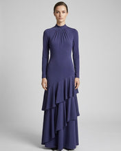 Load image into Gallery viewer, Abito Maxi Blu Navy Balze
