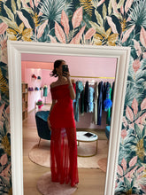 Carica l&#39;immagine nel visualizzatore di Gallery, Abito Maxi Tulle Rosso
