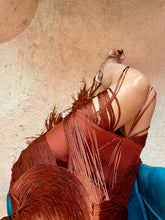 Carica l&#39;immagine nel visualizzatore di Gallery, Abito Maxi Frange Rame
