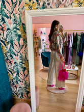 Carica l'immagine nel visualizzatore di Gallery, Pantalone Palazzo Paillettes Argento
