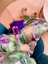 Carica l&#39;immagine nel visualizzatore di Gallery, Abito Maxi Spallino e Mantella Acquarello
