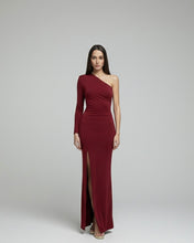 Carica l'immagine nel visualizzatore di Gallery, Abito Monospalla Bordeaux
