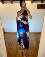 Carica l&#39;immagine nel visualizzatore di Gallery, Set Abito Mantella Tie Dye Marrone e Azzurro
