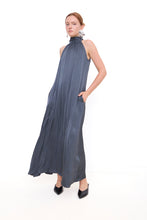 Load image into Gallery viewer, Abito Maxi Scollo Halter Grigio Antracite
