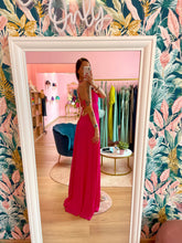 Carica l&#39;immagine nel visualizzatore di Gallery, Abito Fucsia Scollo Intreccio
