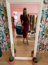 Load image into Gallery viewer, Abito Midi Bordeaux Maniche a Palloncino
