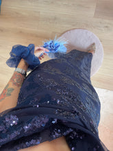Carica l&#39;immagine nel visualizzatore di Gallery, Abito Maxi Blu Notte Paillettes
