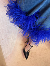 Carica l&#39;immagine nel visualizzatore di Gallery, Jeans Wide-Leg Piume Blu Elettrico
