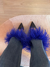 Carica l&#39;immagine nel visualizzatore di Gallery, Jeans Wide-Leg Piume Blu Elettrico
