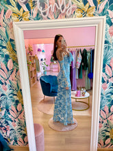 Load image into Gallery viewer, Light Blue Mermaid Dress with Sleeves
