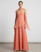 Load image into Gallery viewer, Abito Rosa Pesca Lycra e Georgette
