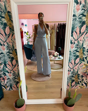 Load image into Gallery viewer, Tuta Maxi Satinata Azzurra
