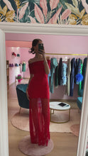 Carica e avvia il video nel visualizzatore di galleria, Abito Maxi Tulle Rosso
